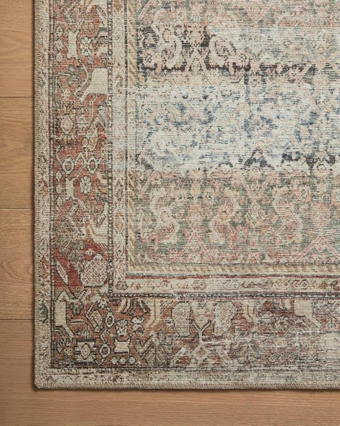Loloi Amber Lewis Georgie Collection GER-09 Multi/Spice 2'-6" x 12'-0", .19" Pile Height, Runner Rug