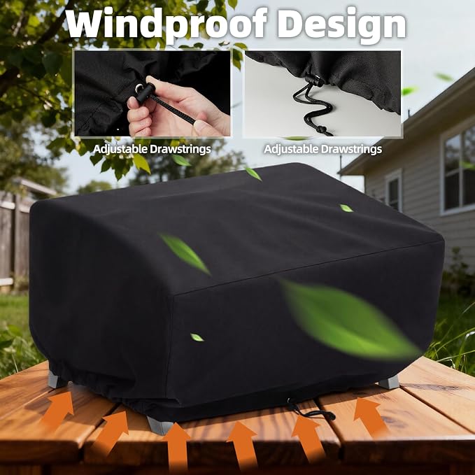 NOELIFE 24 Inch Tabletop Grill Cover for Cuisinart CGG-306/CGG-059, Blackstone 22 inch Table top Griddle, Royal Gourmet PD1301R, Waterproof & Windproof Outdoor BBQ Grilling Accessories (Cover Only)