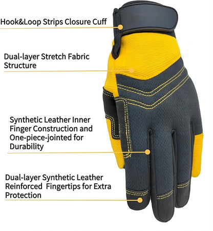 Thorn Proof&Puncture Resistant Gardening Gloves with Grip,Garden Glove for Women, Leather Yard Work Gifts