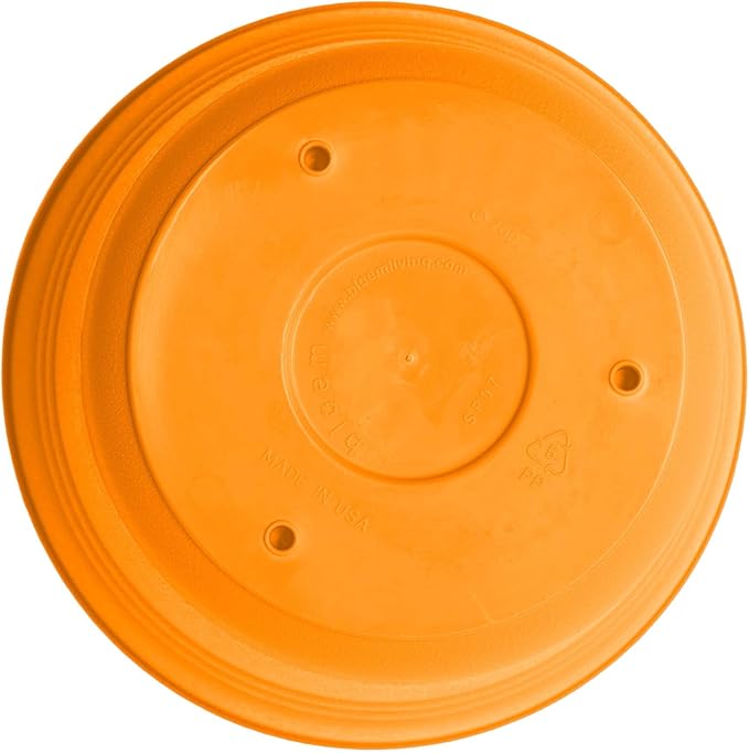 Bloem Saturn 5" Mango Round Resin Planter Pot with Snap-in Saucer for Indoor and Outdoor Gardening