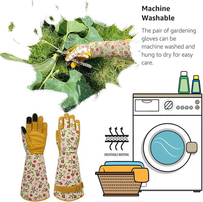 Thorn-proof Gardening and Garden Gloves,Durable Long Rose Yard Work Glove,Gifts for Men Women,Touchscreen