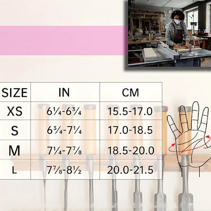 HANDLANDY Women Safety Work Gloves Utility Touch Screen Working Grip Glove for Yardwork Gardening Breathable Mechanic Gloves