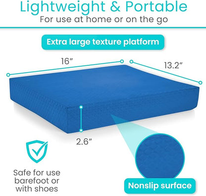 Vive Balance Pad - Foam Large Yoga Mat Trainer for Physical Therapy, Stability Workout, Knee and Ankle Exercise, Strength Training, Rehab - Chair Cushion for Adults, Kids, and Travel