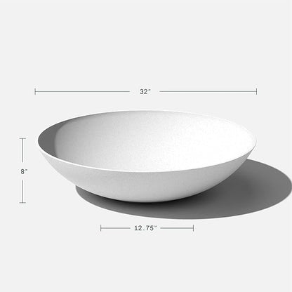 Veradek Mason Series Lane Bowl Planter| for Indoor or Outdoor Tabletops/Gardens |Made from Plastic-Stone Composite with Drainage Holes|Modern Décor for Flowers, Succulents, Small Plants