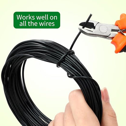 Mudder 5 Roll Aluminum Bonsai Training Wire Tree 1/1.5/2.0/2.5/3mm 118 Feet Total with Bonsai Wire Cutter Anodized Training for Holding Branches Small Trunks(Black)