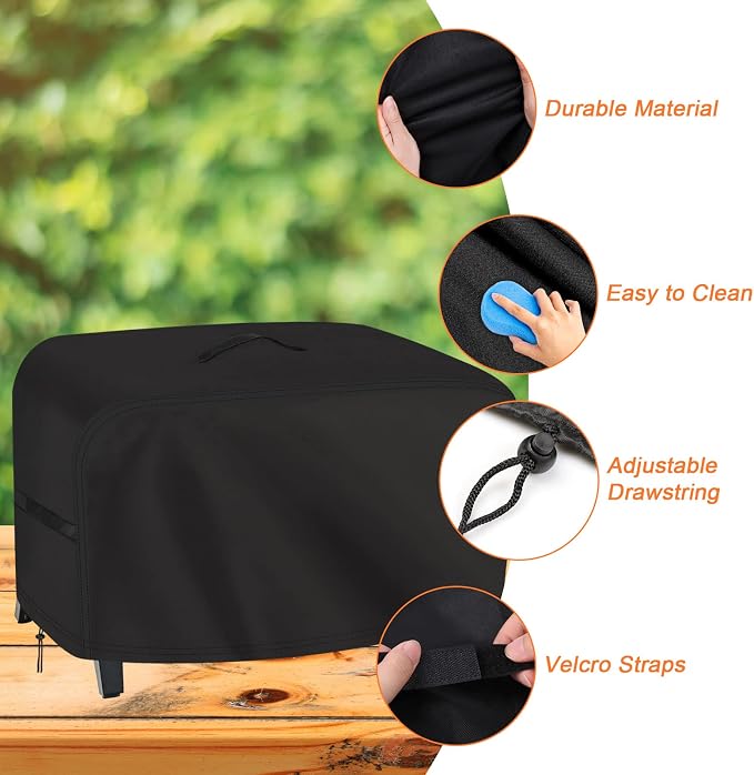 Pizza Oven Cover for BakerStone 9152403 Portable Gas Pizza Oven, Outdoor Pizza Oven Cover Grill Covers - 23" L x 23" W x 17" H Inch
