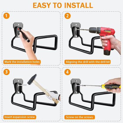Hose Hanger, Hose Holder Wall Mount Heavy Duty Organizer for Garden Hoses Metal Hook Outdoor Rack for Water Hoses, 3 Pack