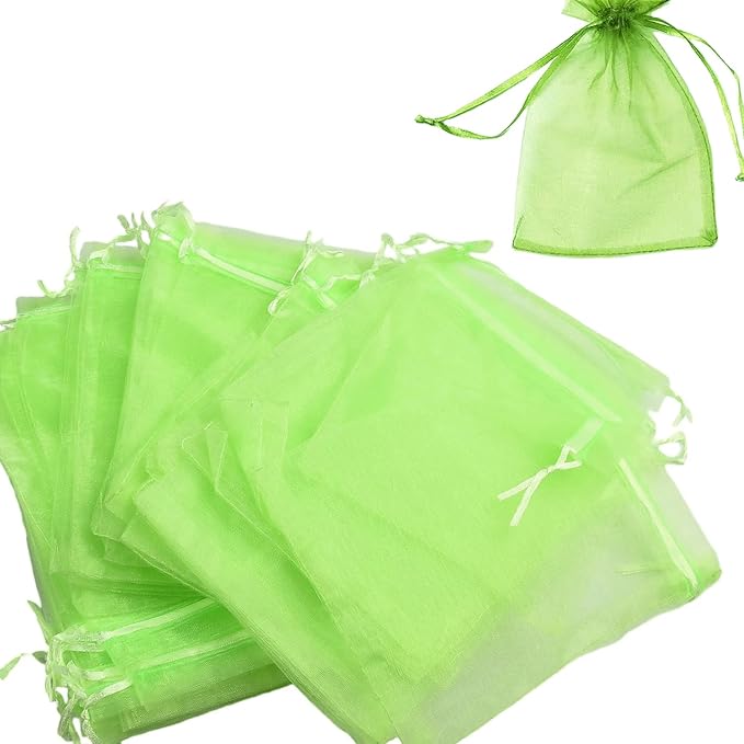 30 Pcs 3.9''×5.9'' Drawstring Fruit Netting Bags, Reusable Garden Netting Bags, Fruit Cover Mesh Bag for Fruit Trees Vegetable Floral