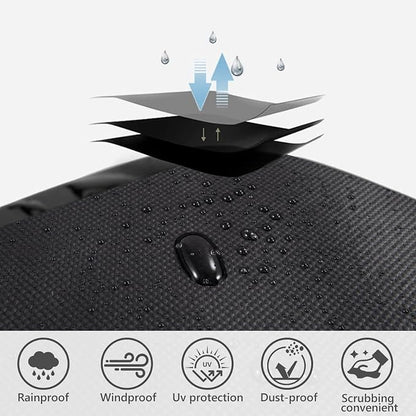 Grill Cover for Weber Traveler Portable Gas Grill 9010001,Weber Traveler Grill CoverHeavy Duty Waterproof 600D Oxford Fabric Grill Cover Portable with Coleman Roadtrip Accessories (Black-2)