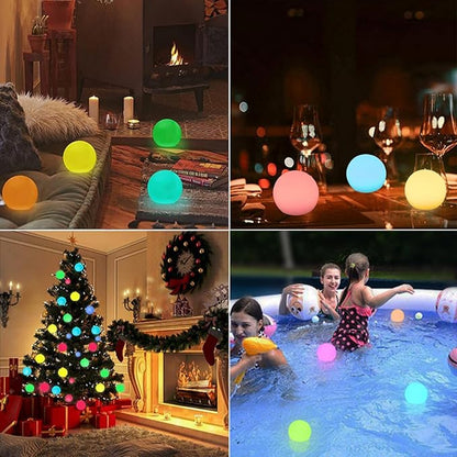 LED Ball Light,6-Inch Cordless Orb Light with Remote,16 Color Changing Night Light for Kids,Rechargeable Mood Lamp,IP68 Waterproof for Home,Party,Pool,Christmas Decor