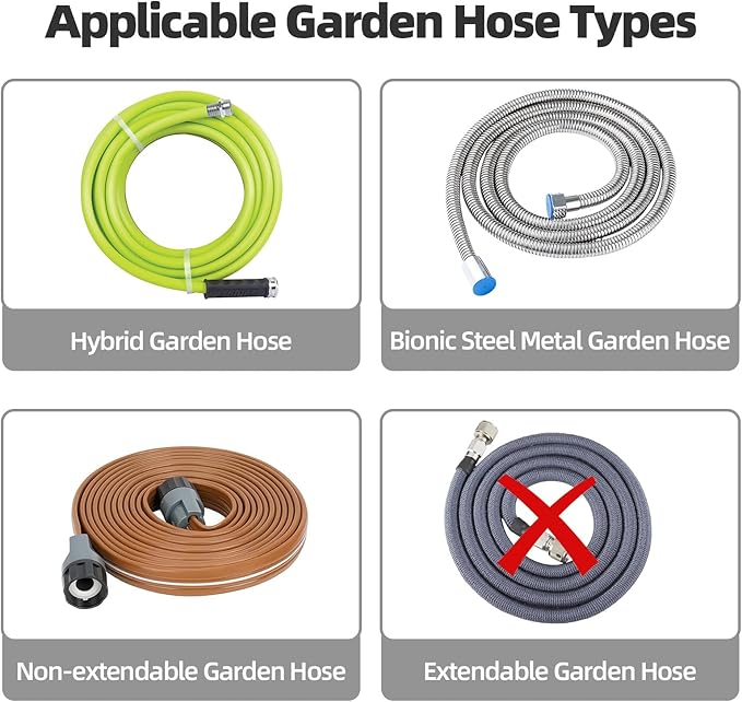 Garden Water Hose Reel Cart,Holds 50-60 Ft of 5/8 Inch Hose, Portable Hose Pipe Holder for Outside