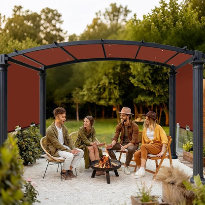 85'' x 208'' Universal Pergola Replacement Cover for Doubleton Steel Pergola L-PG080PST, Waterproof Sunshade Canopy Top for Patio Gazebo, Deck, Porch, Yard, Outdoor Cover Only (Brick Red)
