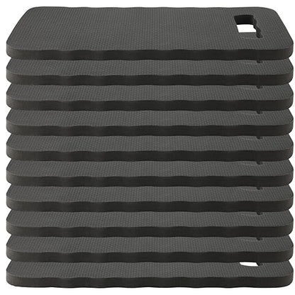 10 Pack Garden Kneeling Pads, Foam Thick Knee Pad, Kneeler Mat for Long Gardening Hours, Baby Bath, Yoga, Prayer and Exercise (Black)
