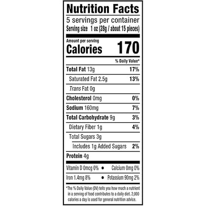 PLANTERS Cashews Rosemary & Sea Salt, Party Snacks, 5 Oz Bag (Pack of 2)