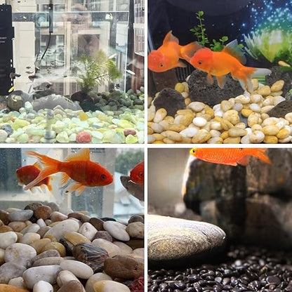 YISZM 10lbs Yellow River Rocks, 2-3 Inch Natural Pebbles for Indoor Plants, High Polished Decorative Stones Vase Filler Fish Tank Aquariums Landscaping Garden