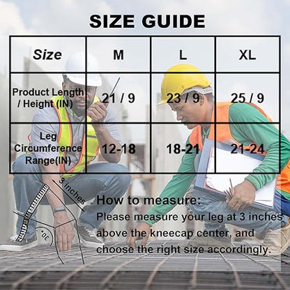 4 Pieces Work Knee Pads for Men Women, Waterproof Kneeling Cushion with Thick EVA Foam Pad for Gardeners Carpeters Floors Installation, Comfortable Adult Kneepads for Working on Floors, Black XL