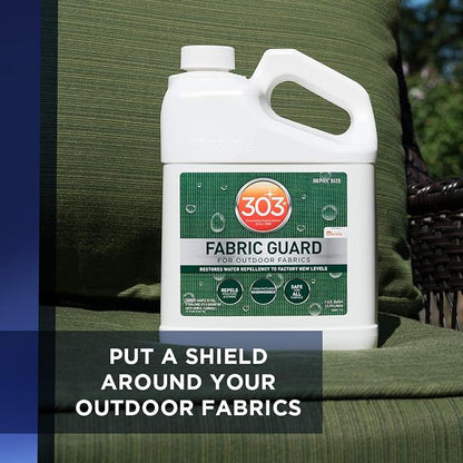 303 Fabric Guard Water Repellent for Outdoor Fabrics, 1 Gallon | Restores water and stain resistance on outdoor fabric, canvas, cushions, and upholstery.