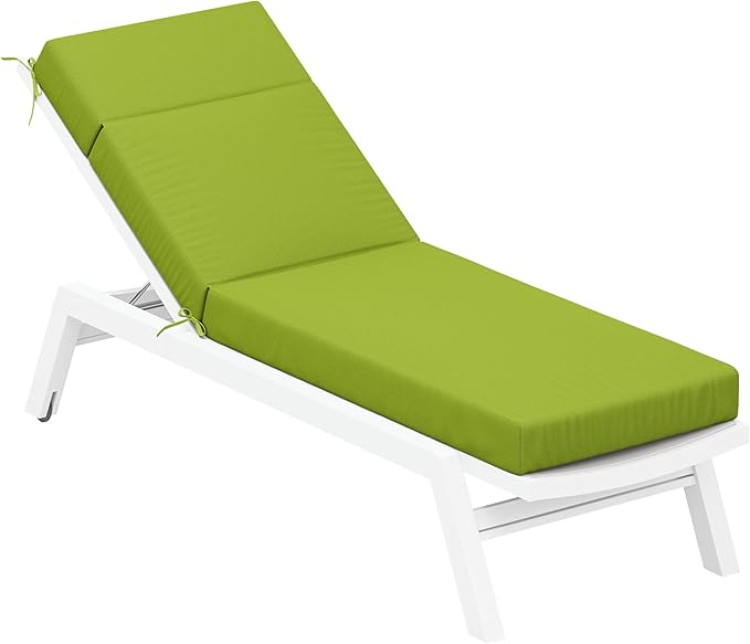 Chaise Lounge Cushion for Outdoor Furniture, Waterproof Fade and Tear Resistant Lounge Deck Chair Cushions for Patio Lawn Pool Resort Hotel