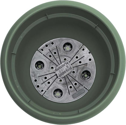 Bloem Ariana 20" Basil Round Self-Watering Resin Planter Pot - Rolled Rim Indoor and Outdoor Gardening Planter