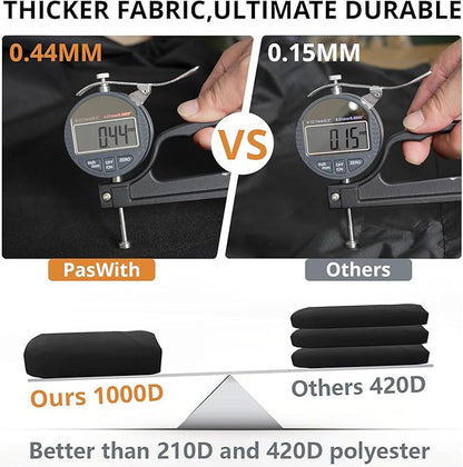 [Upgraded 1000D Heavy Duty Fabric]32" Small Grill Cover for Outdoor Grill,Waterproof 2 Burner Grill Cover,Rip-proof Barbecue Cover for Weber Char-Broil Nexgrill & More Grills with Collapsed Side Table