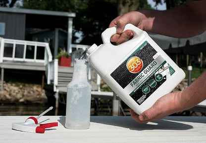 303 Marine Fabric Guard for Boat Covers & Canvas, 1 Gallon | Restores water and stain resistance on boat covers, canvas, and marine fabrics.