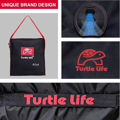 Turtle Life BBQ Grill Cover, 54 Inch Heavy Duty Waterproof 3-4 Burner Barbecue Gas Grill Covers for Weber Spirit Char-Broil Performance and Signature, Black