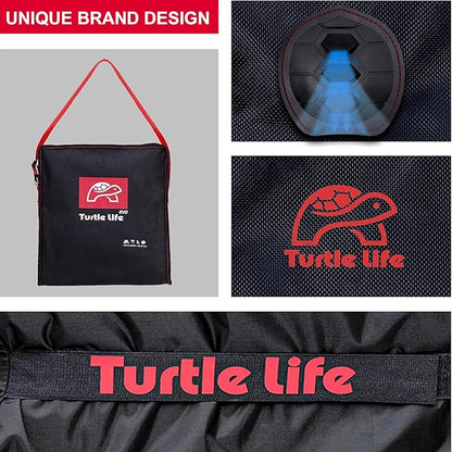 Turtle Life BBQ Grill Cover, 60 Inch Heavy Duty Waterproof 3-4 Burner Barbecue Gas Grill Covers for Weber Genesis Char-Broil Nexgrill Deluxe, Black