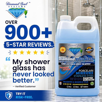 Nano-Tech Repellent Wash - Multi-Surface Glass Cleaner Spray for Granite, Wood, Stainless Steel & Kitchen Appliances - Cleaning Supplies - Made in USA 1 Gallon