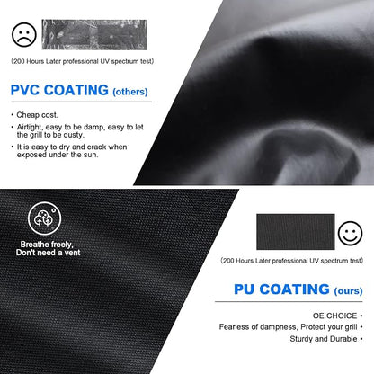 BBQ Gas Grill Cover, 48 Inch for Weber Spirit 2, Waterproof Weather Resistant, UV & Fade Resistant, PU Coating for Weber Spirit II 200 Series, Spirit 200, Spirit II E210 Gas Grill