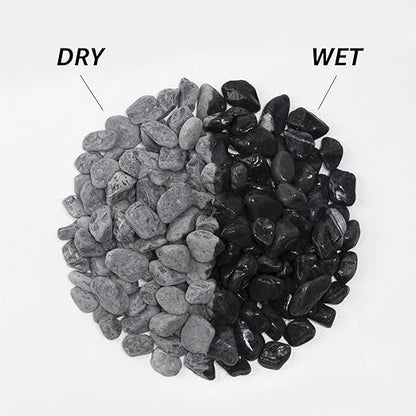 LOIOOJ Black Natural Gravel, 1-1.7 Inch Decorative Stones for Plants, Garden, and Landscaping – 20LB, Ideal for Walkways, Vases, Crafting, Home Decor, and Outdoor Landscaping
