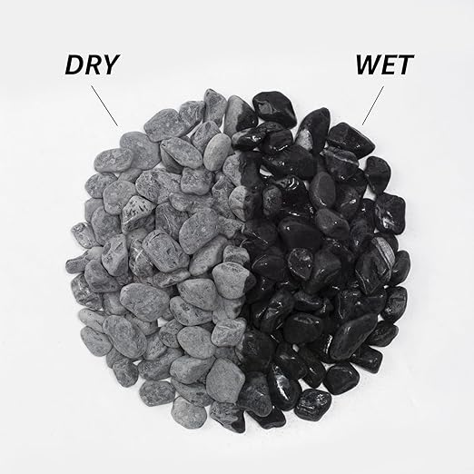 LOIOOJ Black Natural River Rocks, 1-1.7 Inch Decorative Stones for Plants, Garden, and Landscaping – 10LB, Ideal for Walkways, Vases, Crafting, Home Decor, and Outdoor Landscaping
