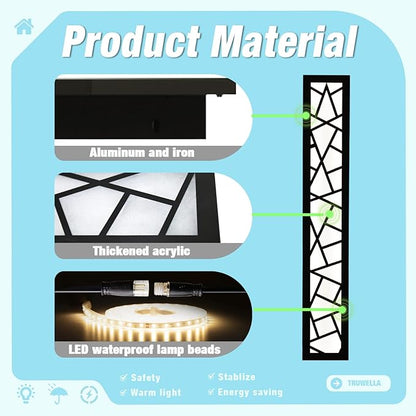 Outdoor Wall Lights 31.5inch Modern Outdoor Wall Sconce LED Long Wall Sconces Black Front Porch Light Waterproof Led Wall Light IP67 3000K Exterior Lighting fixtures
