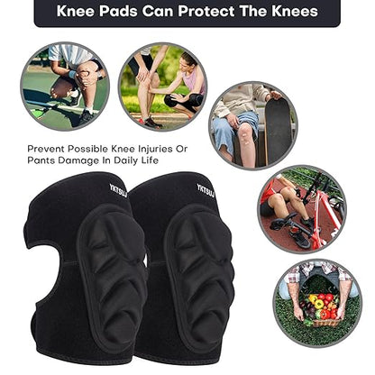 Knee Pad Women Men for Gardening House Working, Floor and Carpet Cleaning, Construction Work, Cleaning Knee Pads With High Elastic Fabric Black L
