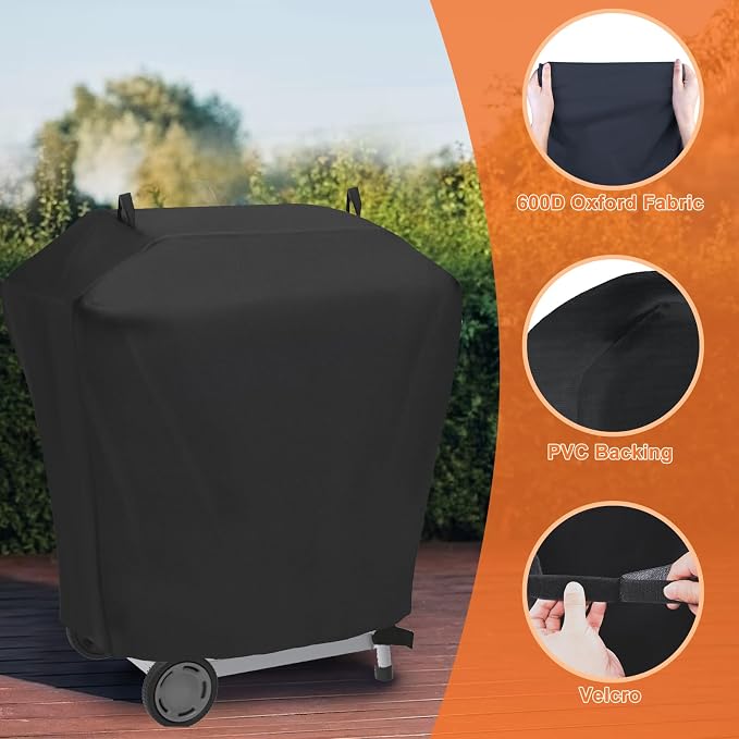 Cover for CharBroil Bistro Pro Electric Grill & Griddle, for CB1250073P4 Grill, 600D Heavy Duty Waterpoorf Outdoor Fade Resistant Charbroil Bistro Pro Cover, Outdoor Accessory