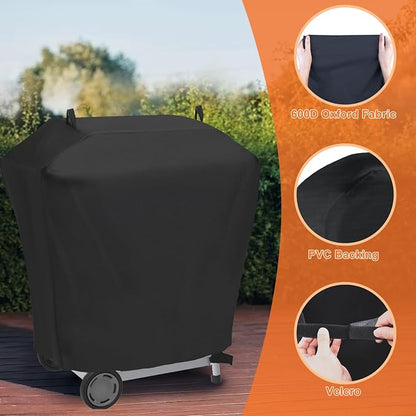 Cover for CharBroil Bistro Pro Electric Grill & Griddle, for CB1250073P4 Grill, 600D Heavy Duty Waterpoorf Outdoor Fade Resistant Charbroil Bistro Pro Cover, Outdoor Accessory