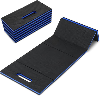Foldable EVA Mat with Carrying Handle, 2.5cm Thick Foam Cushion Kneeling Pad High Density Water Resistant Anti Slip Knee Mat for Workout Exercise Mechanic Garages Picnics Gardening Camping Gym