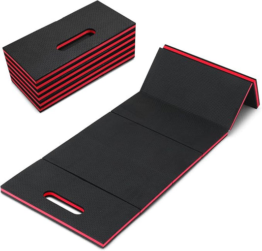 Foldable EVA Mat with Carrying Handle, 2.5cm Thick Foam Cushion Kneeling Pad High Density Water Resistant Anti Slip Knee Mat for Workout Exercise Mechanic Garages Picnics Gardening Camping Gym