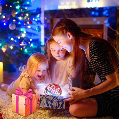 Ivtivfu Flying Orb Ball (Red, 2025 Upgraded) with Dazzling Lights, Magic Hover Spinner, Cool Boomerang Drone, Floating Cosmic Globe, Kids Outdoor Toys, for 6 7 8 9 10 Year Old Boys Girls