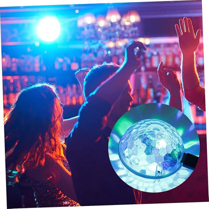 SHINEOFI Mini Crystal Led Light USB Powered Battery Operated Globe Light Disco Ball Balloons Stage