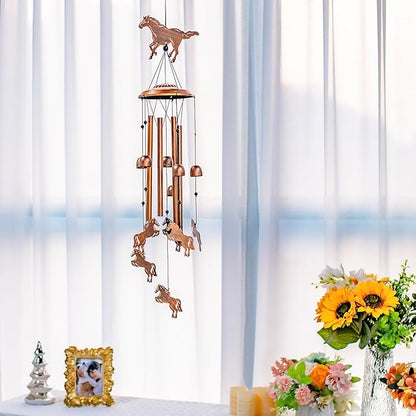 Horse Wind Chimes for Outside,Horse Gifts for Women Men/Memorial Gift/Sympathy Gift/Birthday Gifts Metal windchimes Outdoors/Indoors,Garden Decor,Patio,Home,Porch,Yard Decorations