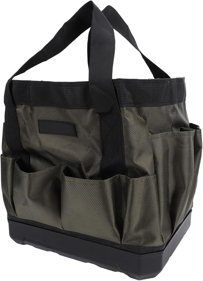 Zunate Heavy Duty Garden Tool Bag Organizer with 15 Pockets, Foldable & Standable, 600D Oxford Fabric & ABS Base for Gardening, Home Storage