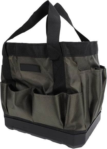 Zunate Heavy Duty Garden Tool Bag Organizer with 15 Pockets, Foldable & Standable, 600D Oxford Fabric & ABS Base for Gardening, Home Storage