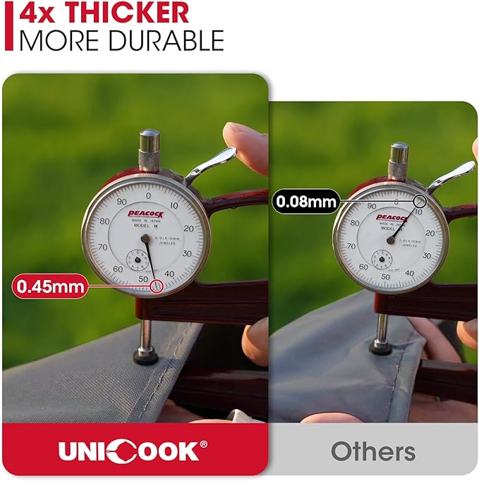 Unicook Large Gas Grill Cover 70 Inch, Outdoor Heavy Duty Waterproof BBQ Cover, Fade Resistant Patio Barbecue Protector, All Weather Protection for Backyard Grills, Gray