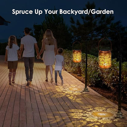Solar Garden Lights,Sunflower Lanterns Outdoor Decoration, Mothers Day Birthday Gifts for Women Grandma, Garden Decor Hanging Solar Lights Outdoor for Yard, Patio, Backyard, Porch (2 Pack)