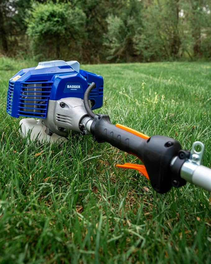 WILD BADGER POWER 26cc Weed Wacker Gas Powered, 3 in 1 String Trimmer/Edger 17'' with 10'' Brush Cutter,Rubber Handle & Shoulder Strap Included