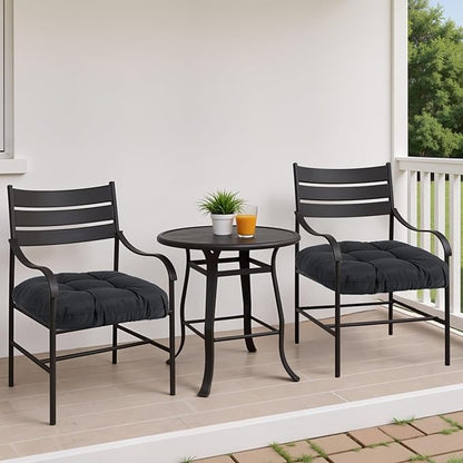 MTMR Water-Repellent Outdoor Patio Chair Cushions Set of 2, 19'X19' Thick Seat Cushions with High Elasticity PP Cotton, Tufted Design for Outdoor Furniture