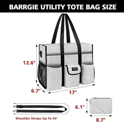 Utility Tote - Water Resistant with 19 Exterior/Interior Pockets - Large Women/Teacher/Work Bag