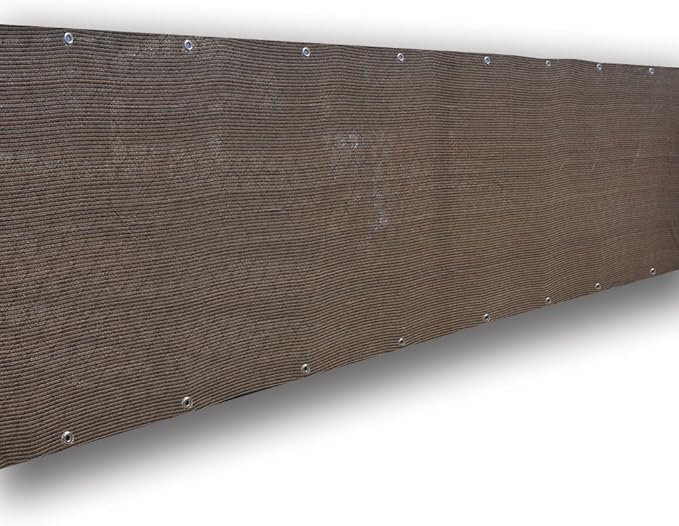 Alion Home© Elegant Privacy Screen Fence Mesh Windscreen for Backyard Deck Patio Balcony Pool Porch Railing - Brown/Mocha (6' x 14')