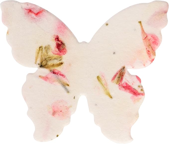 50pcs Large (2.85" h x 3" w) Garden Butterfly Seed Paper – Writable & Plantable Wildflower, Mom's Gift for Birthday, Use for Wedding, Baby Shower, & Party Favors