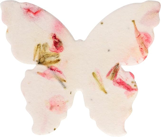 50pcs Large (2.85" h x 3" w) Garden Butterfly Seed Paper – Writable & Plantable Wildflower, Mom's Gift for Birthday, Use for Wedding, Baby Shower, & Party Favors